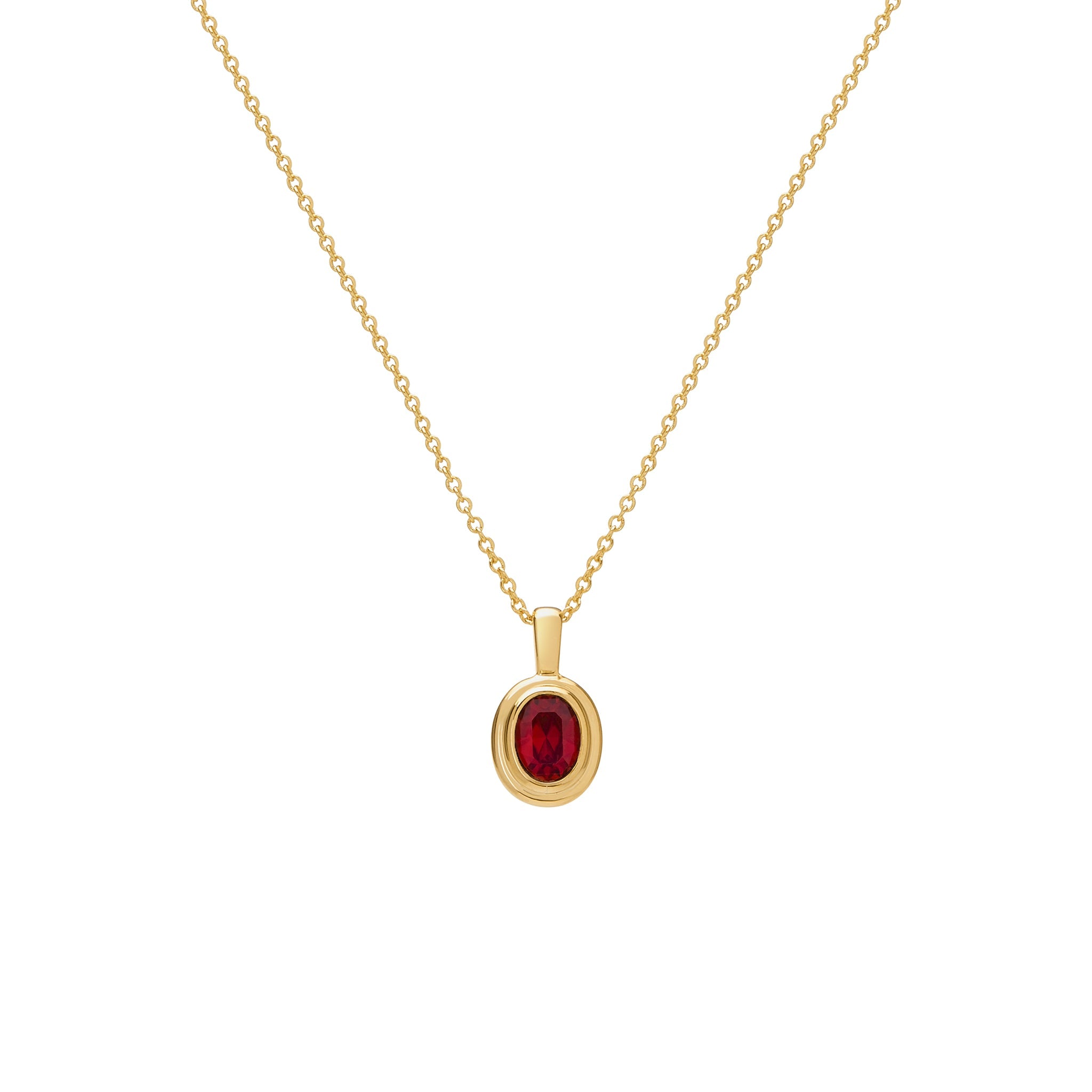 Serenity Necklace - Ruby red